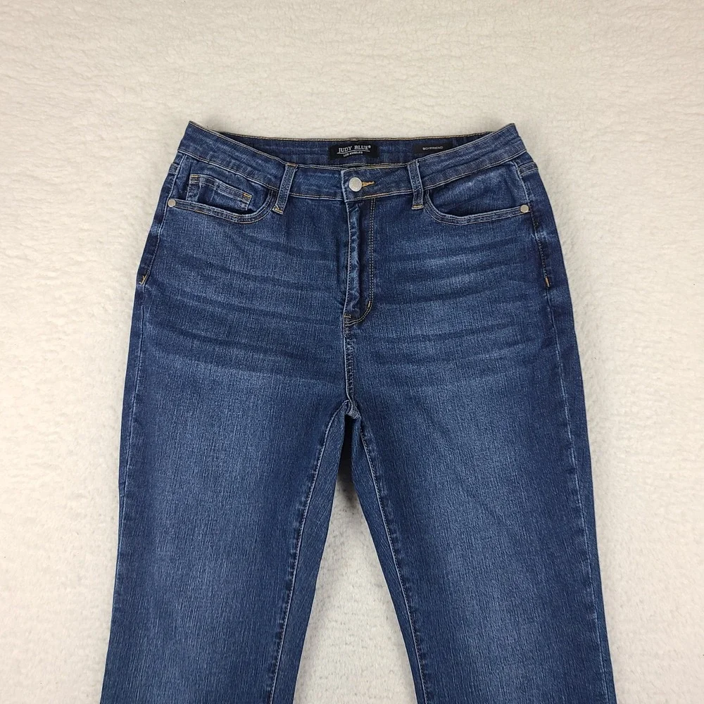Judy Blue Jeans Womens 15/32 Blue Boyfriend Dark Wash Denim JB88608